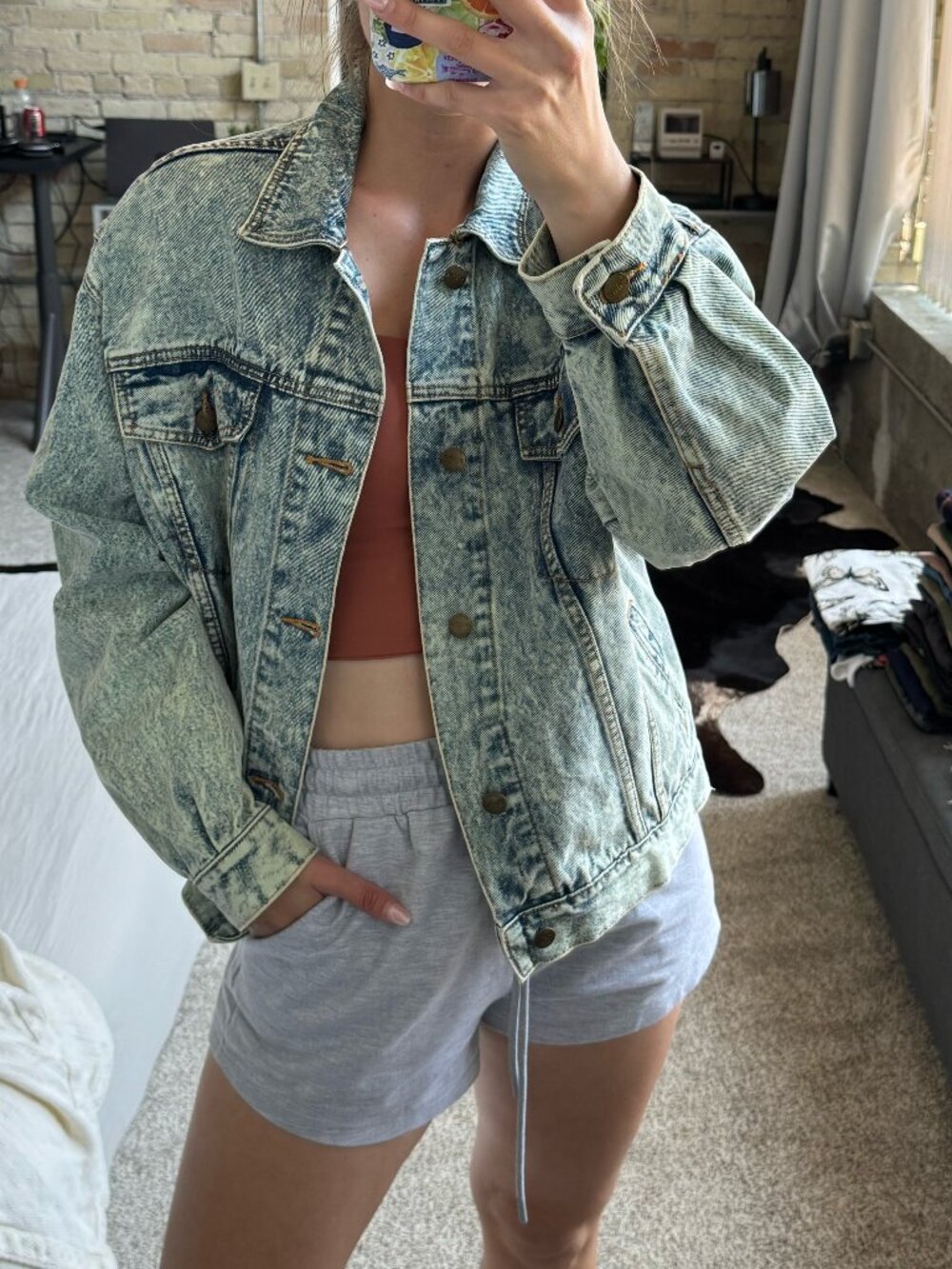 Vintage 80s/90s Bleached Pepe Jean Jacket, Size S (Unisex)